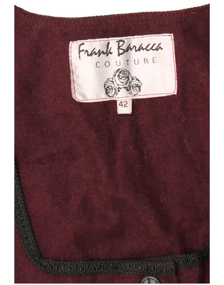Abito vintage da donna a palloncino IT 42 Borgogna medio