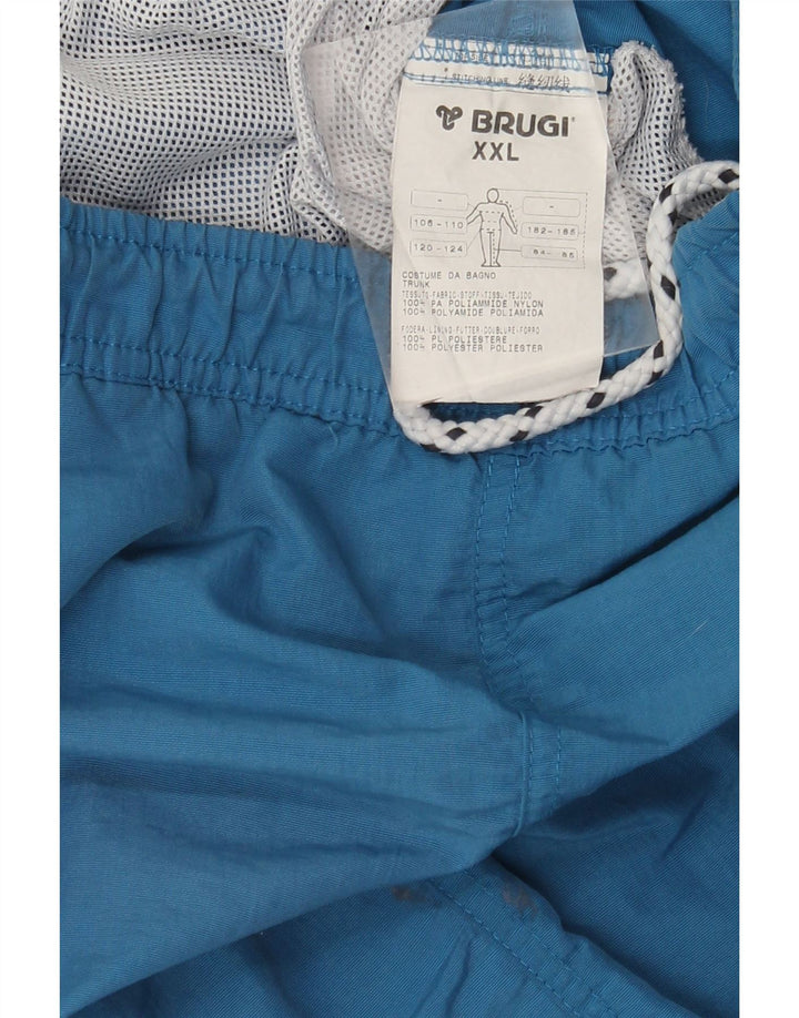 Pantaloncini da bagno grafici da uomo Brugi 2XL blu in poliammide
