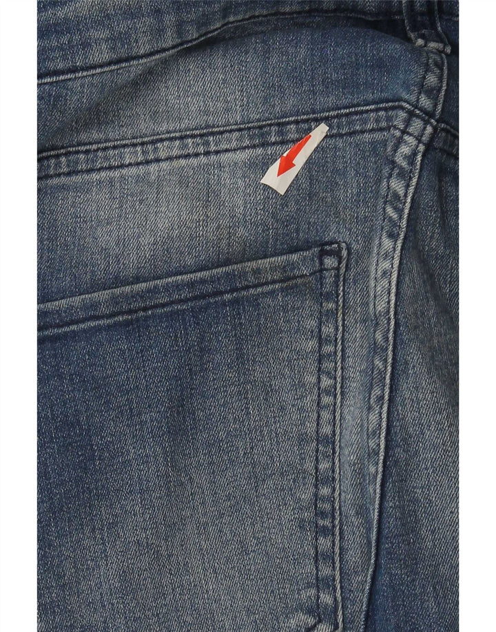 Jeans slim invecchiati da uomo Zara EU 40 medio W31 L28 blocco di colore blu