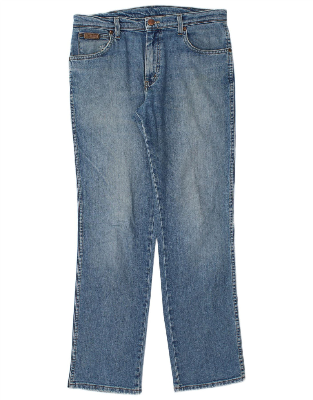 WRANGLER Jeans dritti elasticizzati Texas da uomo W33 L32 cotone blu