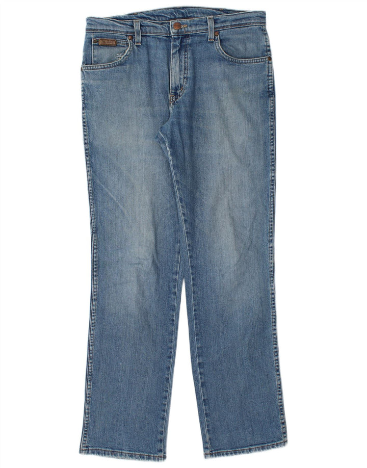 WRANGLER Jeans dritti elasticizzati Texas da uomo W33 L32 cotone blu