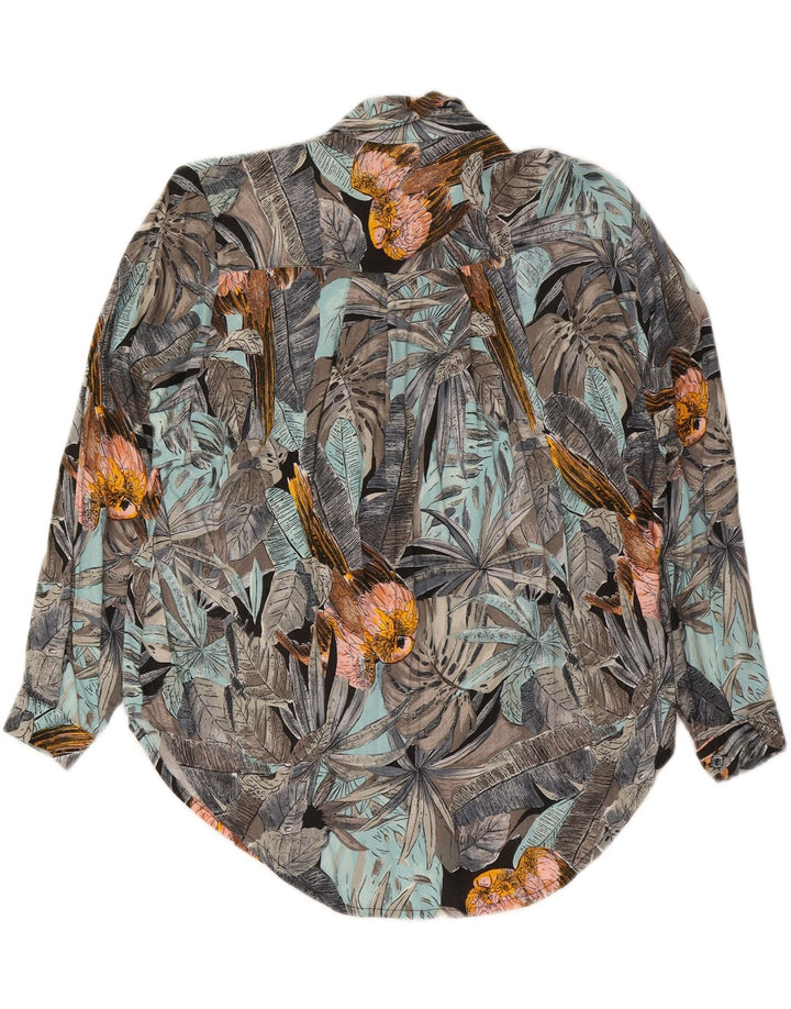 VELENO Camicia da donna Camicetta UK 20 2XL Viscosa floreale multicolore