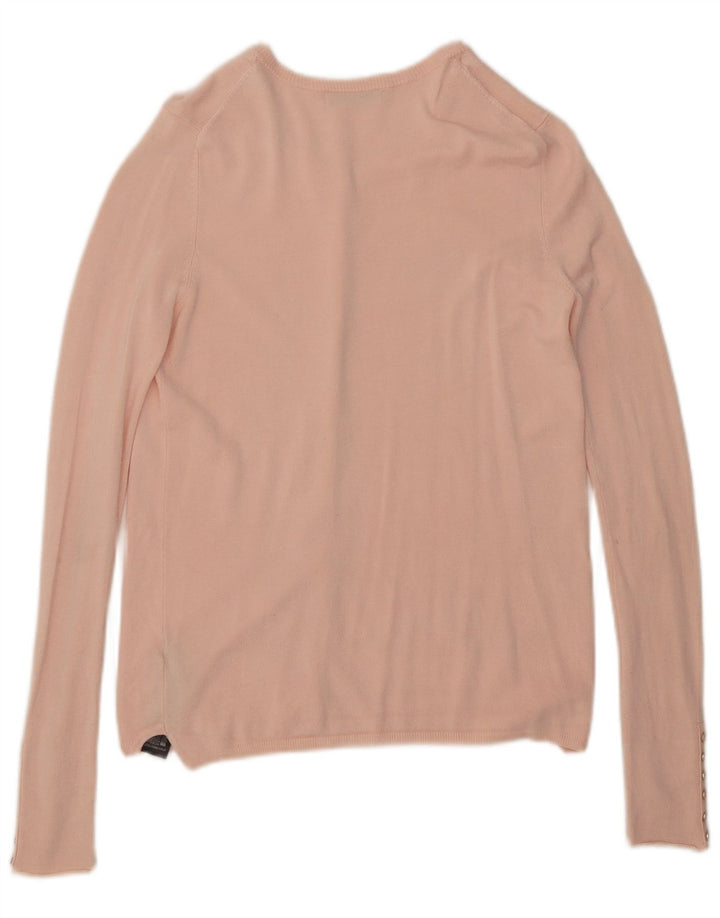 Maglione cardigan da donna Zara UK 12 Viscosa rosa medio