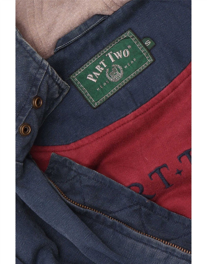 Parte seconda Giubbotto bomber da uomo vestibilità ampia con cappuccio UK 36 piccolo blu