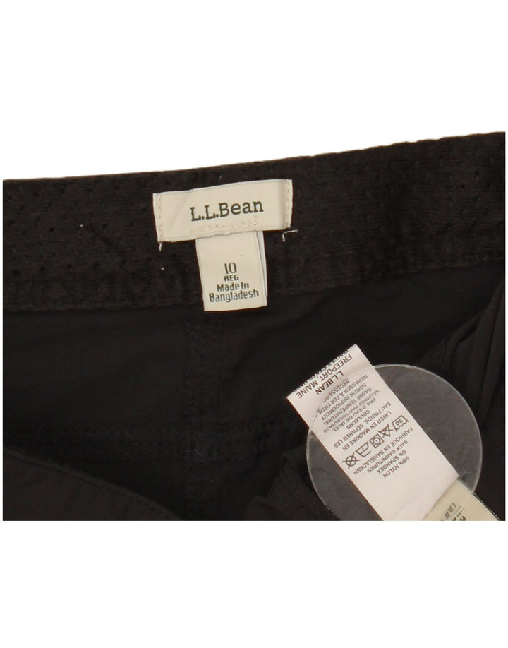 Pantaloncini cargo da donna L.L.Bean US 10 Large W32 Nylon nero