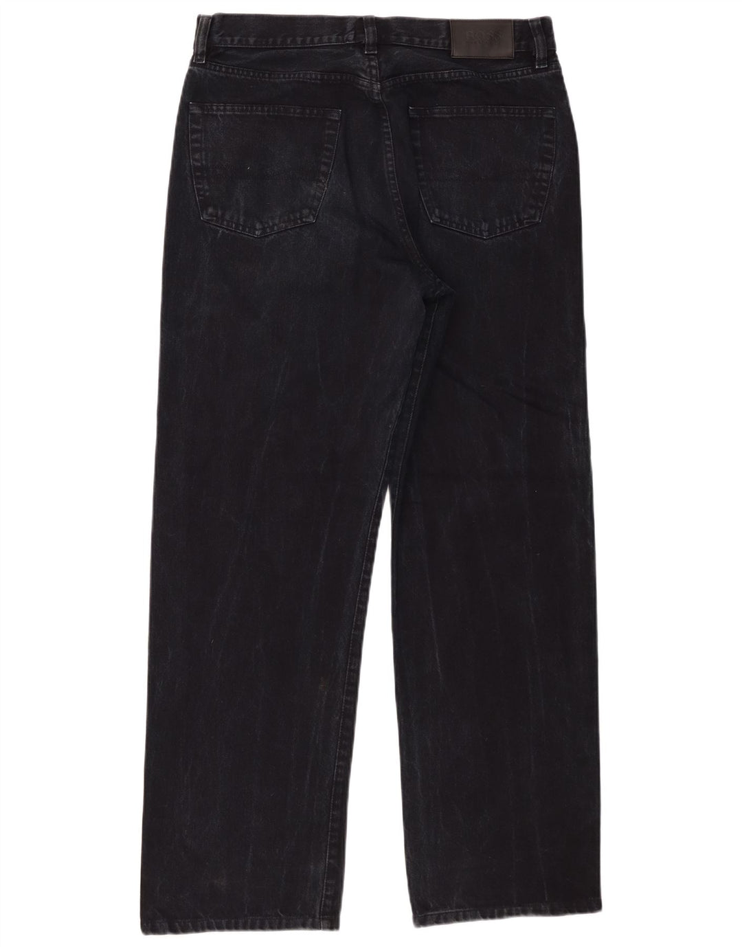 Jeans dritti da uomo Hugo Boss W34 L30 cotone nero
