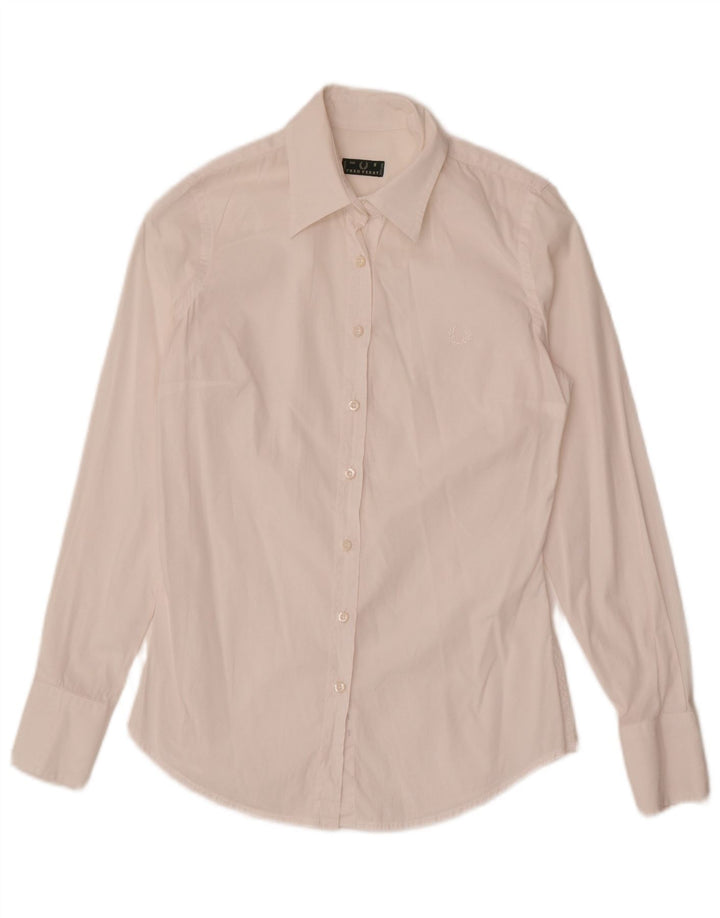 Camicia da donna Fred Perry UK 10 piccola bianca
