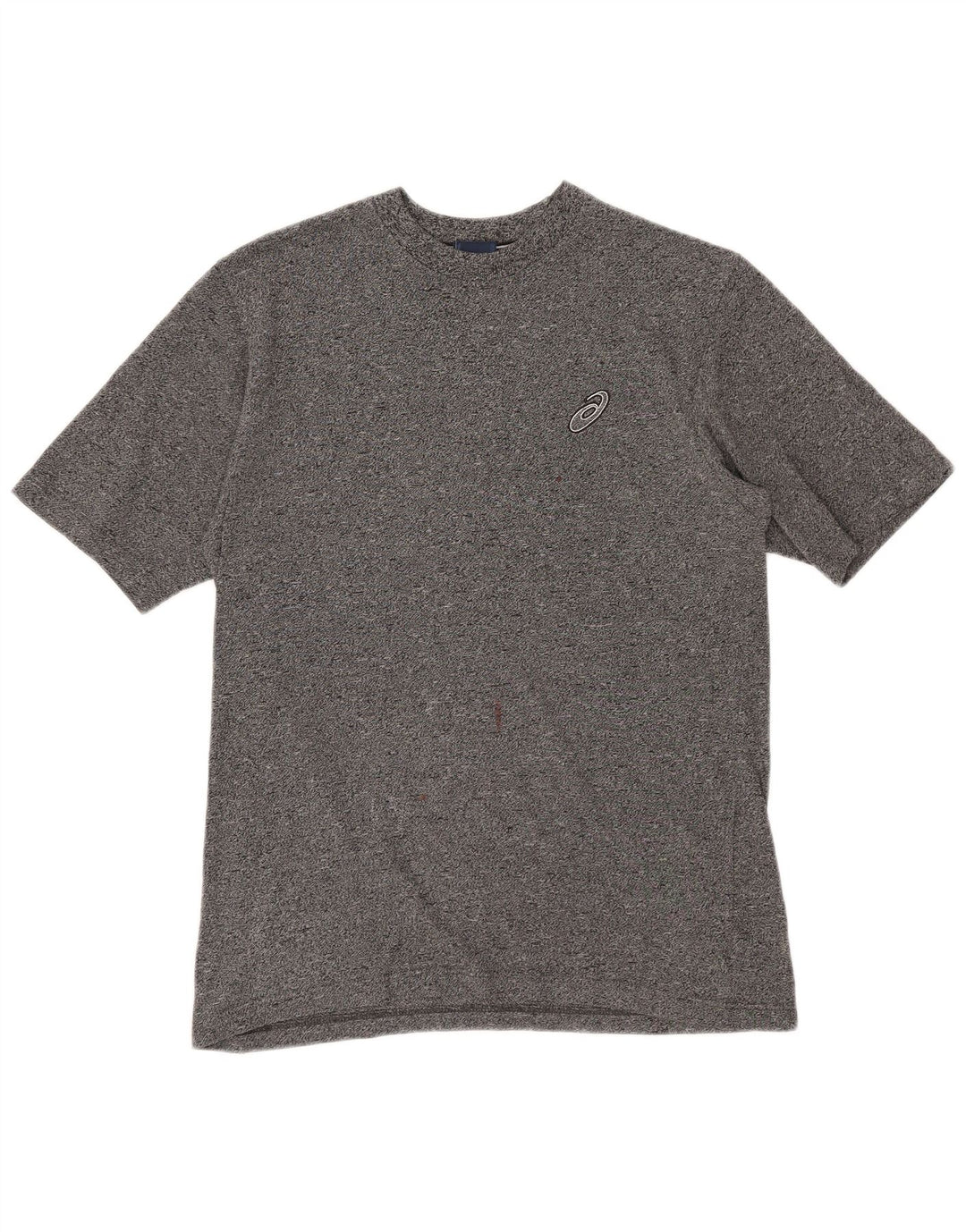 T-shirt da uomo Asics Top Small in cotone chiazzato grigio