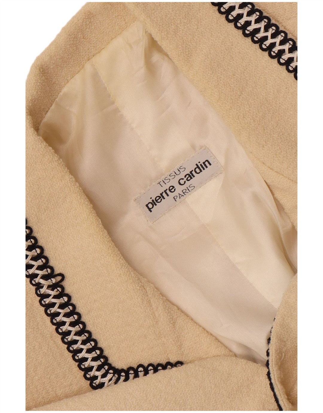 Giacca blazer a 2 bottoni da donna Pierre Cardin UK 14 grande beige