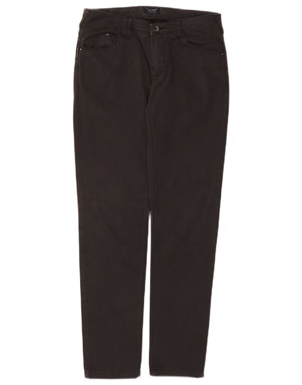 Jeans slim da donna Armani W28 L28 cotone nero