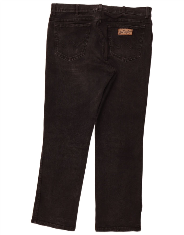 WRANGLER Jeans dritti elasticizzati Texas da uomo W38 L32 cotone nero