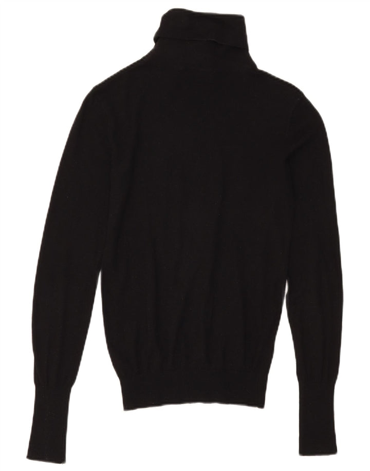Maglione maglione collo alto da donna Zara UK 10 piccolo nero modal