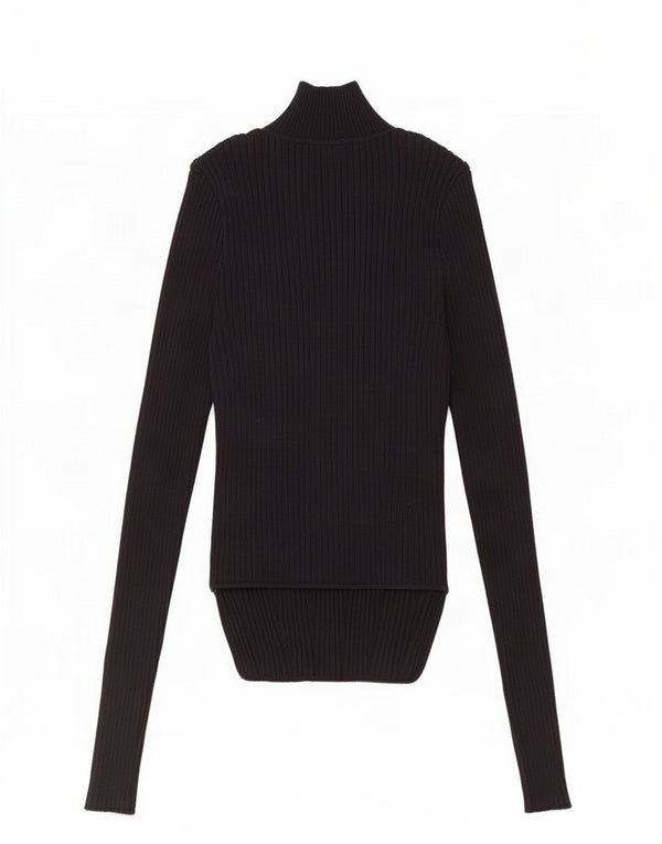 Top corto da donna Zara a maniche lunghe UK 8 piccolo in viscosa nera
