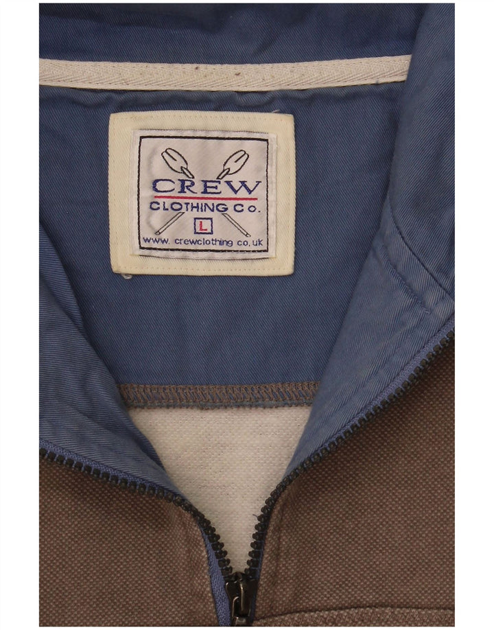 Crew Clothing Felpa con collo con zip da uomo Maglione grande grigio