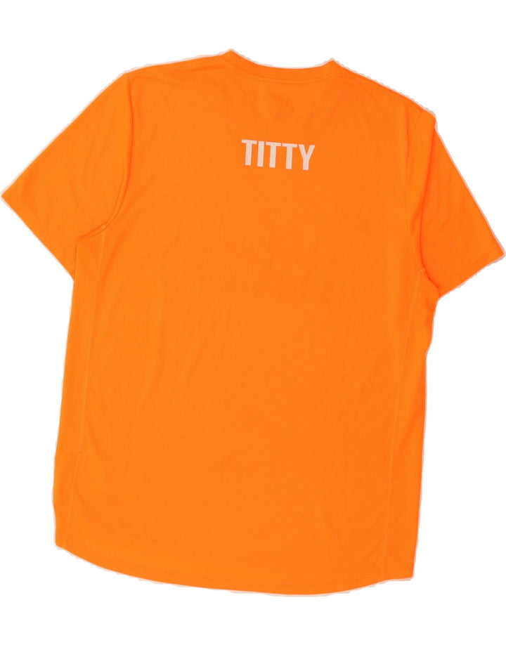 NIKE Mens Dri Fit Graphic T-Shirt Top Medium Orange Polyester Vintage Nike and Second-Hand Nike from Messina Hembry 