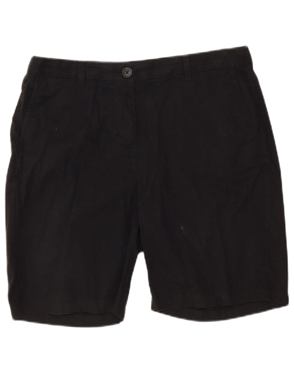 Pantaloncini chino da donna Marks & Spencer UK 12 medi W30 cotone nero