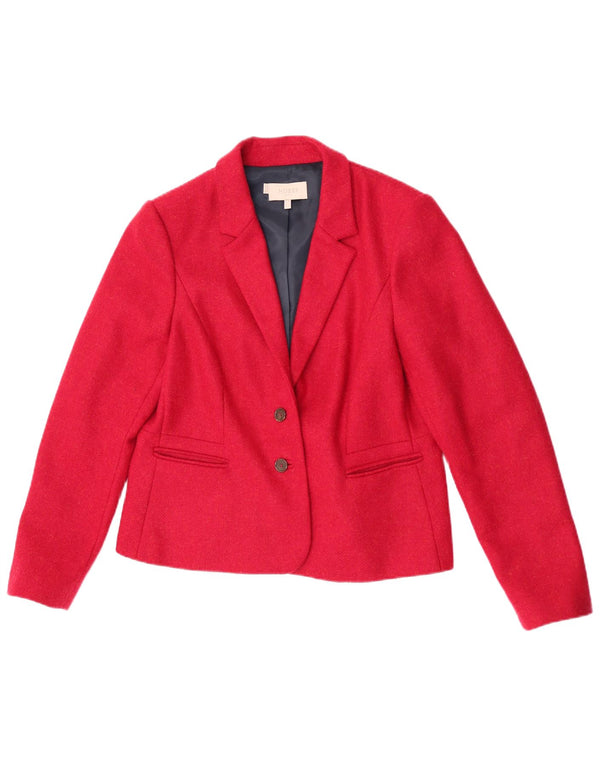 Giacca blazer da donna a 2 bottoni Hobbs UK 16 grande lana rossa