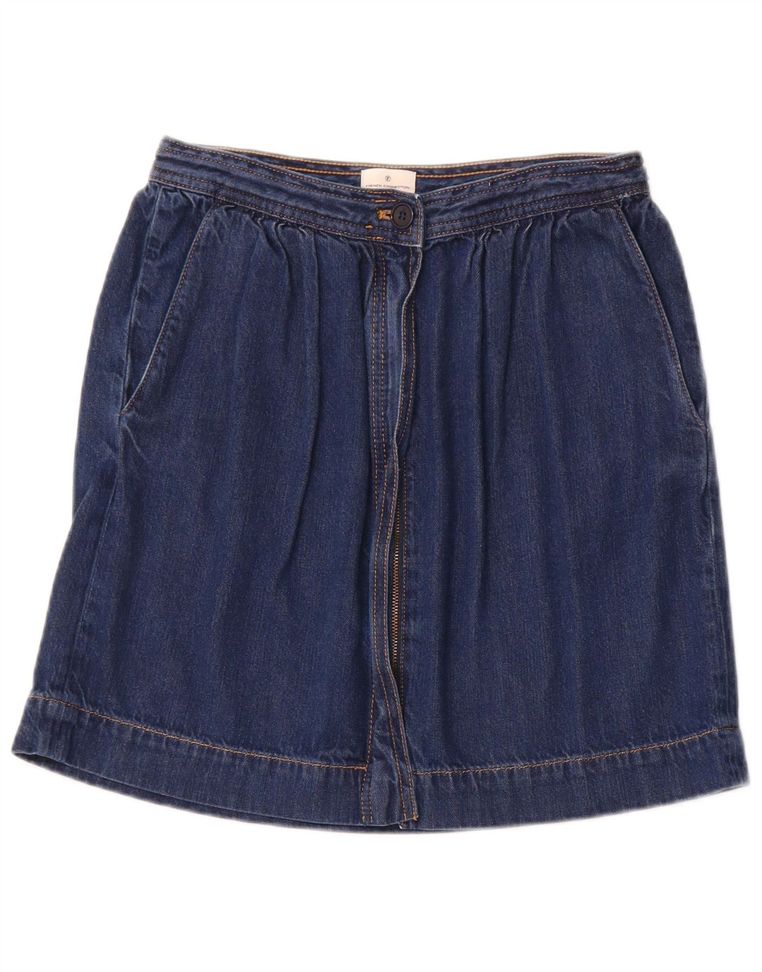Gonna di jeans da donna FRENCH CONNECTION UK 10 piccola W26 blu
