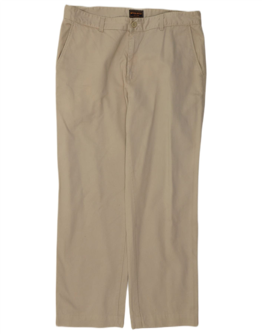 Pantaloni chino dritti da uomo Woolrich W36 L29 in cotone beige