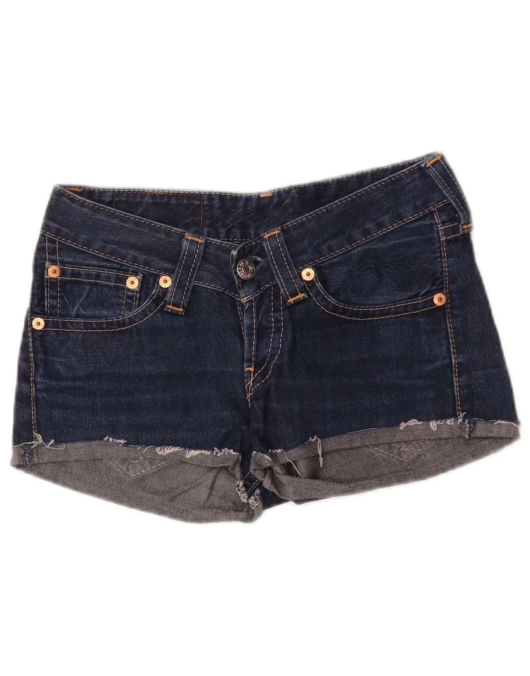 Pantaloncini di jeans Levi's 927 da donna W28 blu navy medio