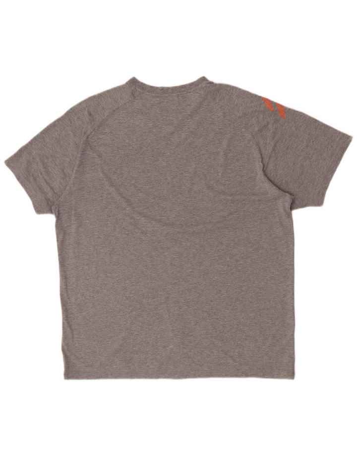 T-shirt grafica da uomo Asics Top XL in cotone grigio