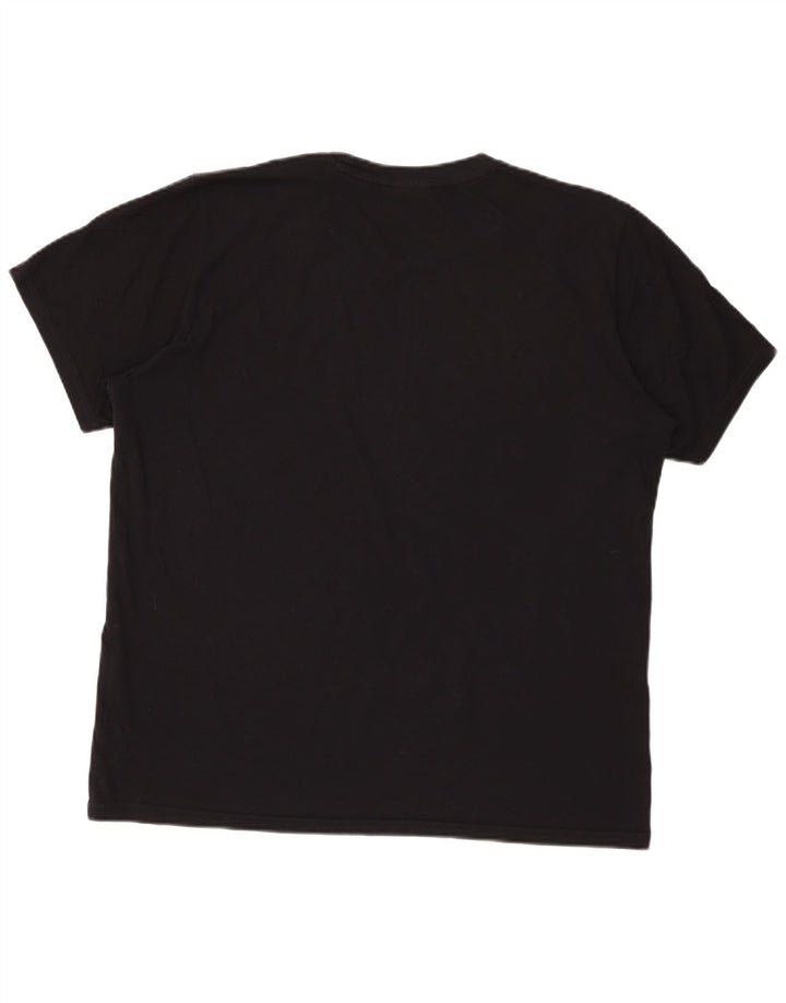 T-shirt grafica da uomo Champion Top in cotone nero medio
