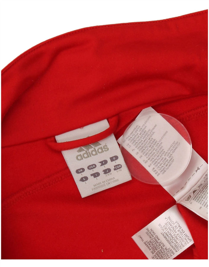 Giacca da allenamento Adidas Climalite da uomo, grande, in poliestere rosso