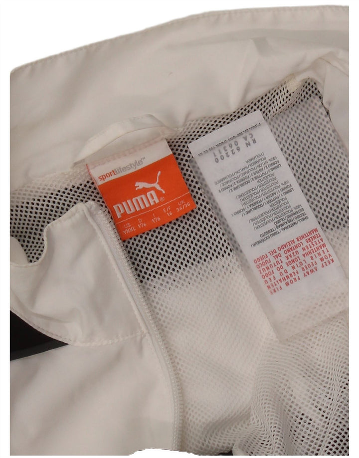 Giacca da tuta da ragazzo PUMA 15-16 anni Poliestere color block bianco