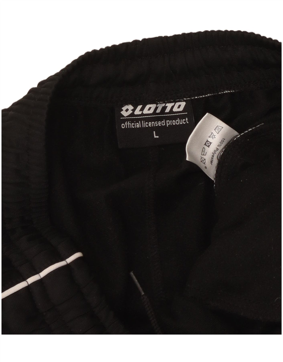 Pantaloni da tuta da uomo Lotto Joggers grandi in poliestere nero