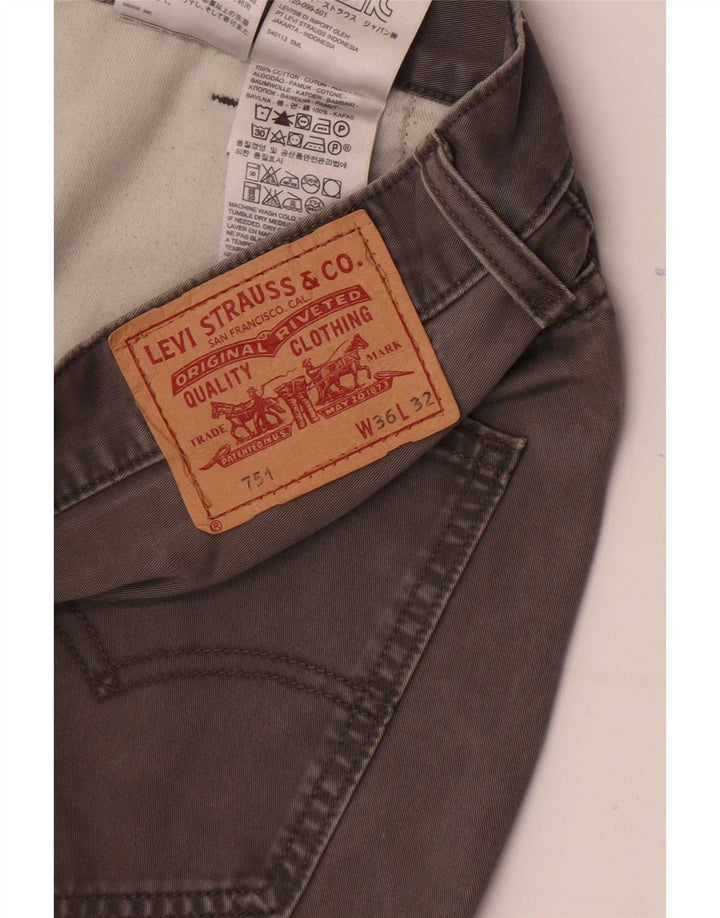 Levi's Uomo 751 Jeans dritti W36 L32 Cotone grigio