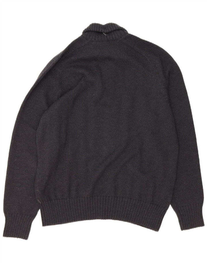 Hugo Boss Maglione da uomo slim fit con collo a bottoni XL Grigio