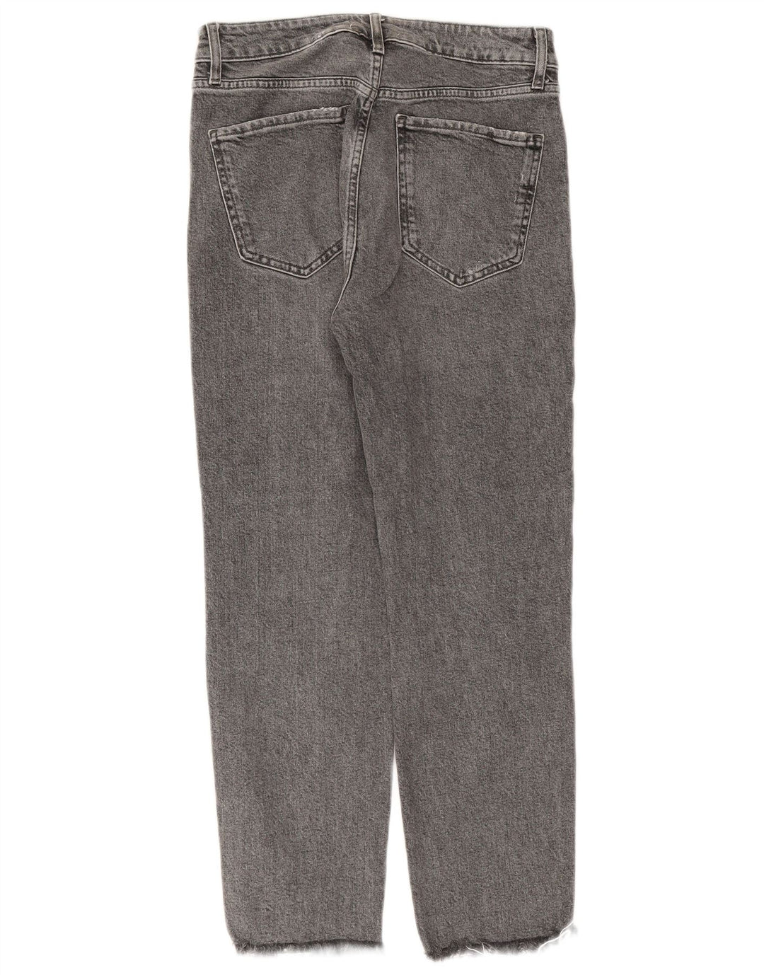 Jeans dritti effetto invecchiato da donna Zara EU 38 piccolo W28 L27 cotone grigio