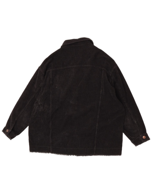 Giacca da donna oversize in velluto a coste Zara UK 6 XS cotone nero