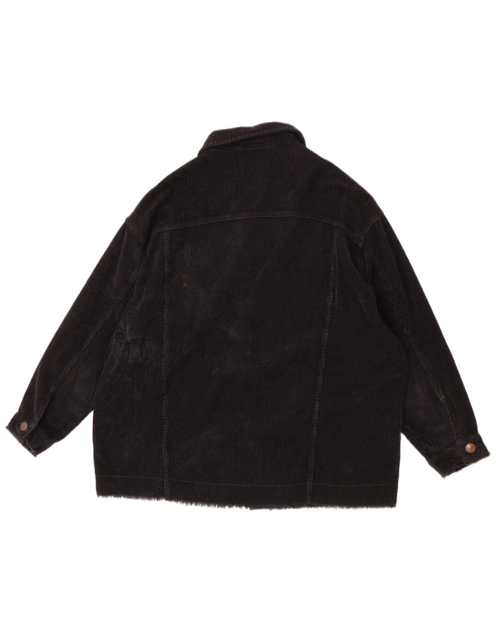 Giacca da donna oversize in velluto a coste Zara UK 6 XS cotone nero