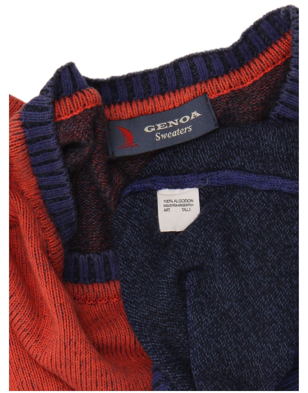 Maglione maglione girocollo da donna GENOA UK 18 XL multicolore colorblock