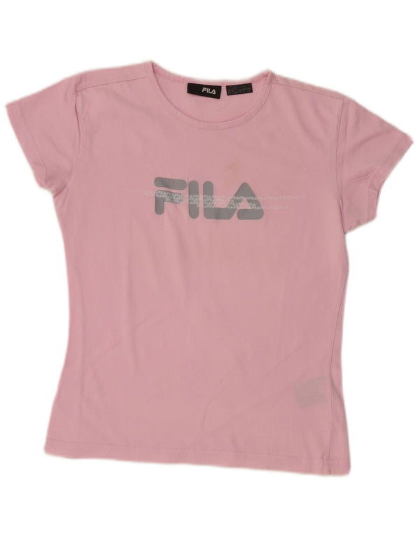 T-shirt grafica corta da donna FILA Top UK 10 piccola rosa