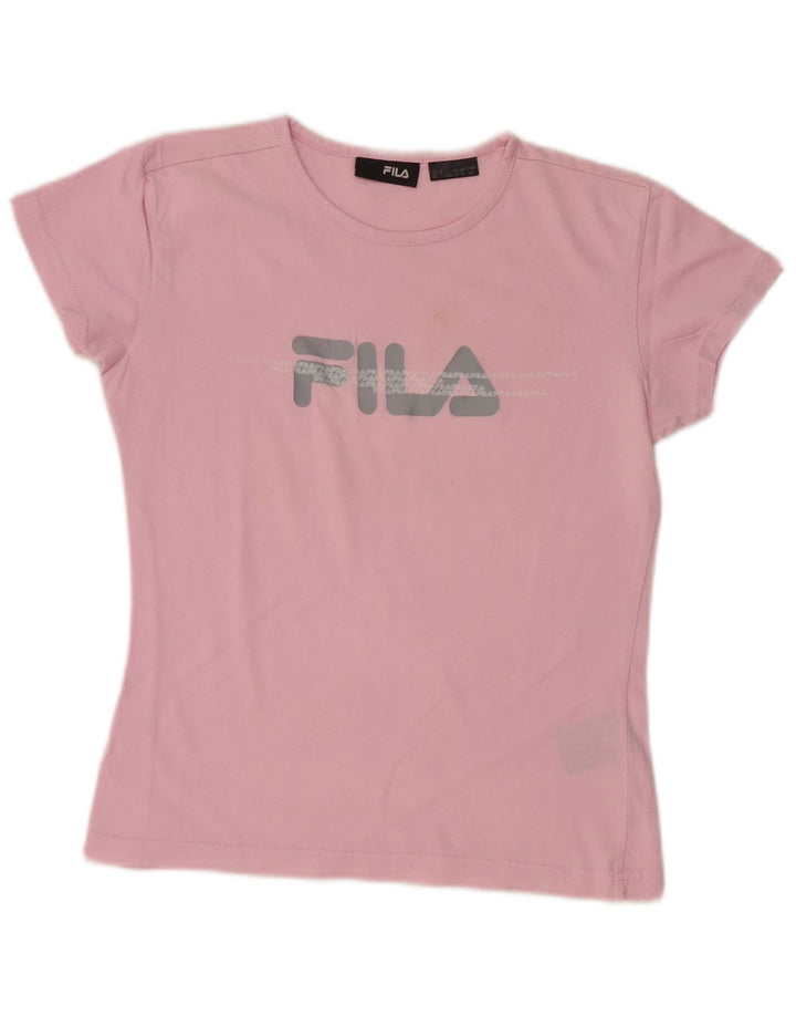 T-shirt grafica corta da donna FILA Top UK 10 piccola rosa