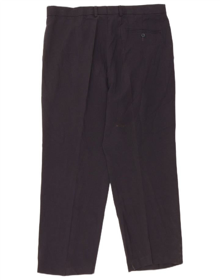 Pantaloni chino con pegging da uomo Marks & Spencer W36 L29 blu navy classici