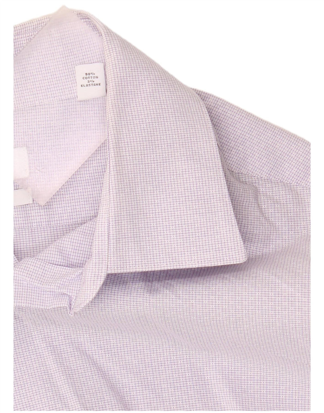 CALVIN KLEIN Camicia slim fit da uomo taglia 16 1/2 grande cotone a quadri viola