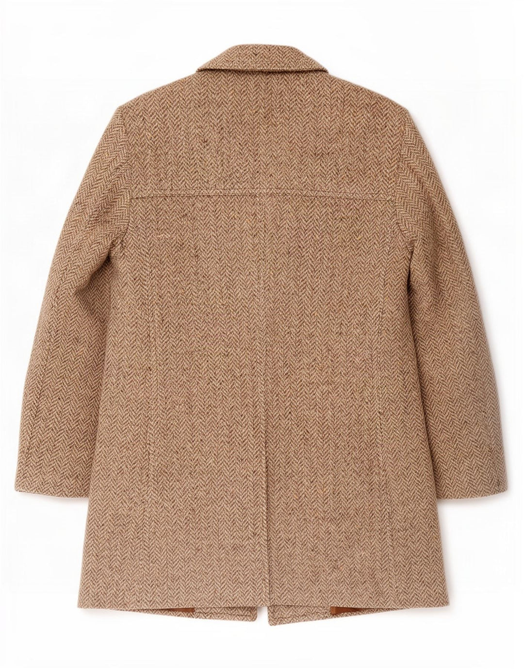 Soprabito vintage da uomo UK 36 piccolo a spina di pesce beige