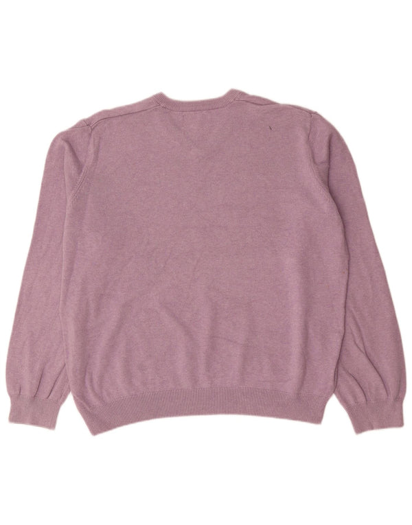 Maglione da uomo con scollo a V Marks & Spencer XL in cotone rosa