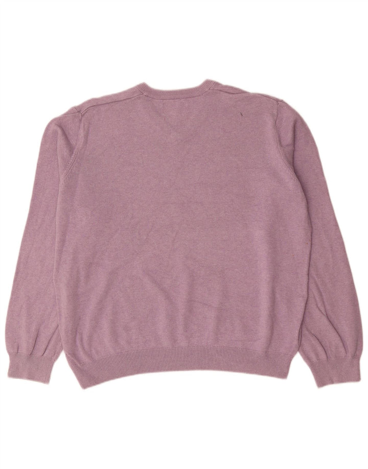 Maglione da uomo con scollo a V Marks & Spencer XL in cotone rosa