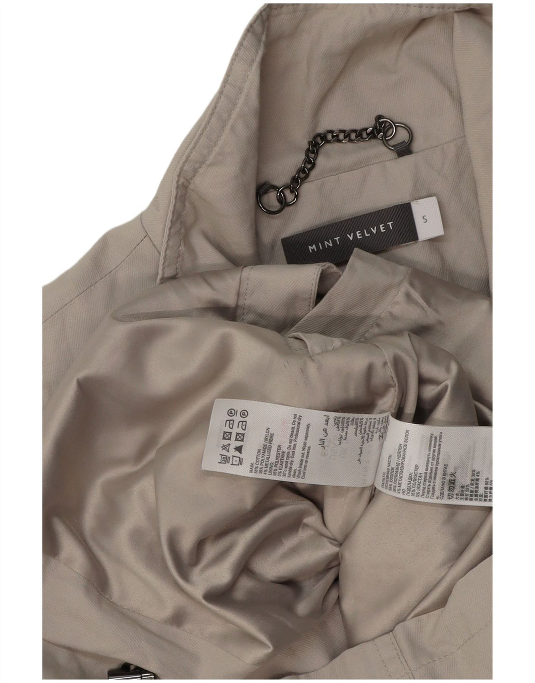 Giacca da donna MINT VELVET UK 10 piccola in cotone grigio