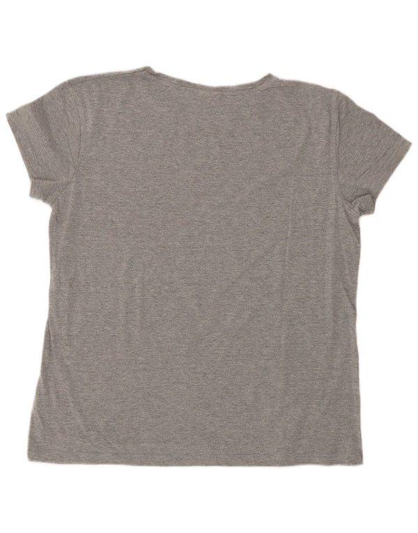 T-shirt da donna Lotto Top UK 18 XL cotone chiazzato grigio