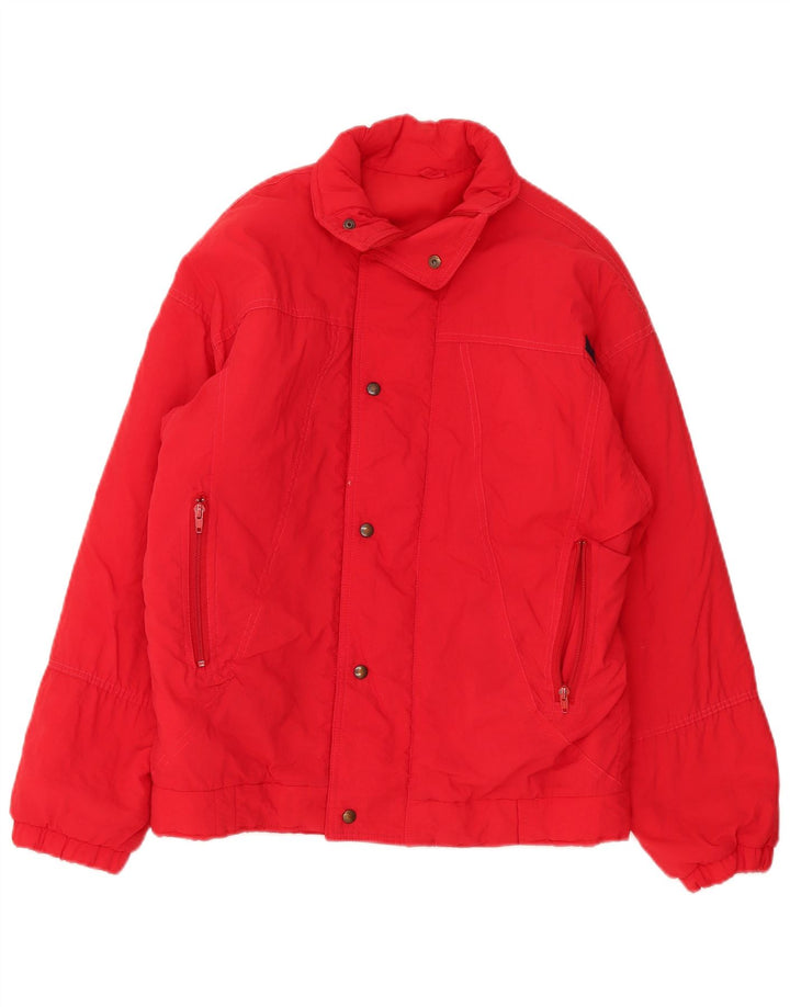 Giacca imbottita da uomo vintage UK 44 2XL rossa in poliammide