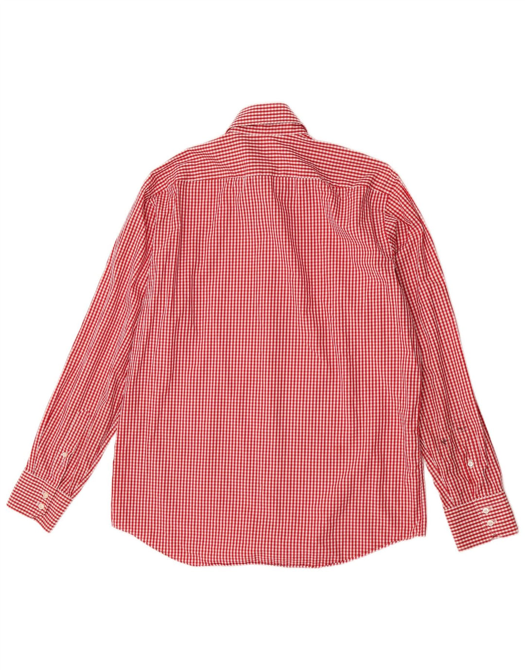 Camicia da uomo vestibilità regolare Hugo Boss taglia 41 16 grande cotone a quadretti rossi