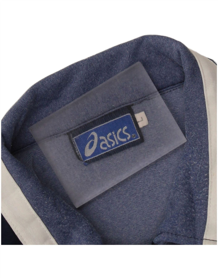 Giacca da tuta grafica ASICS da uomo, giacca grande, colore blu navy