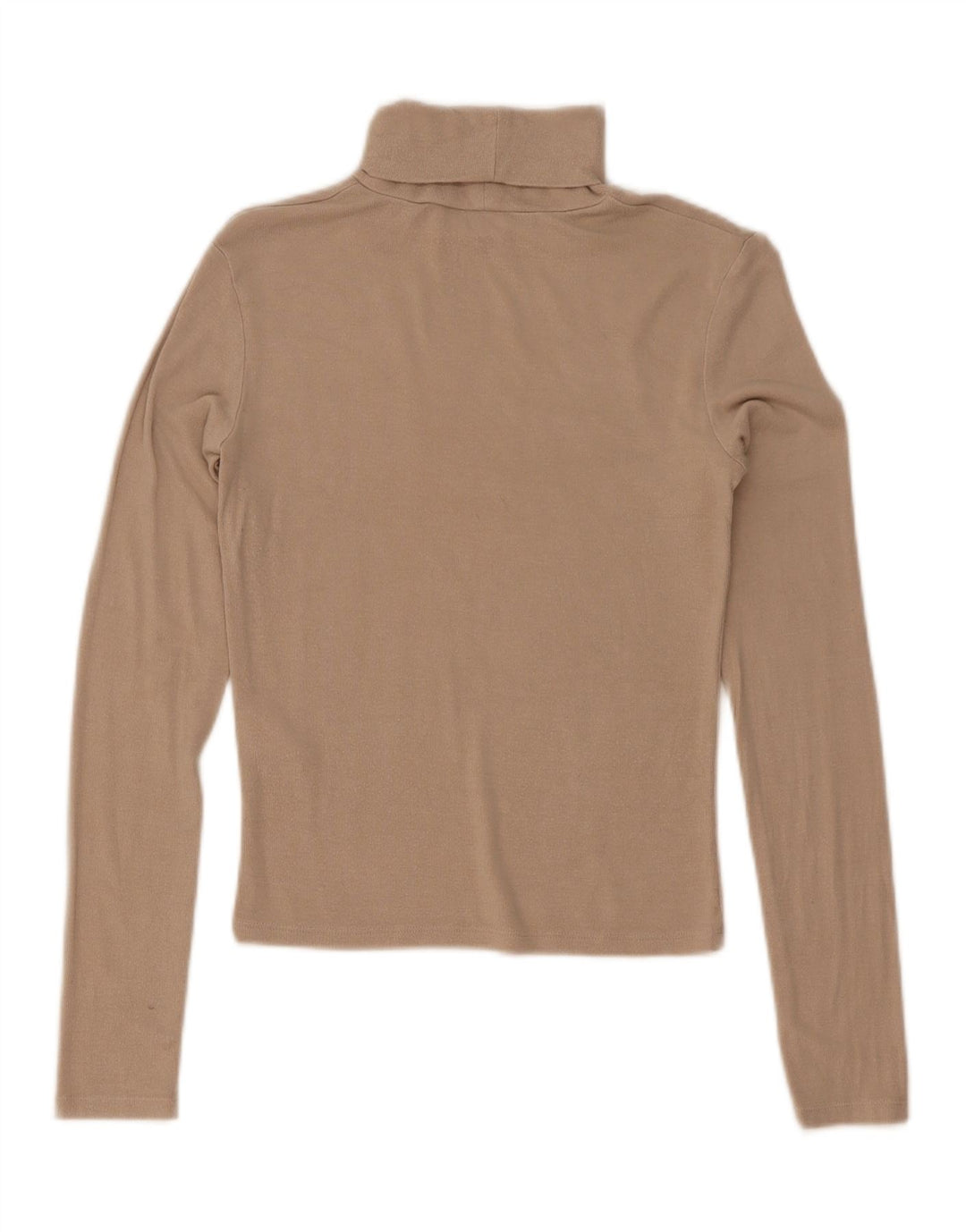 Top corto da donna Zara a maniche lunghe UK 8 piccolo in viscosa beige