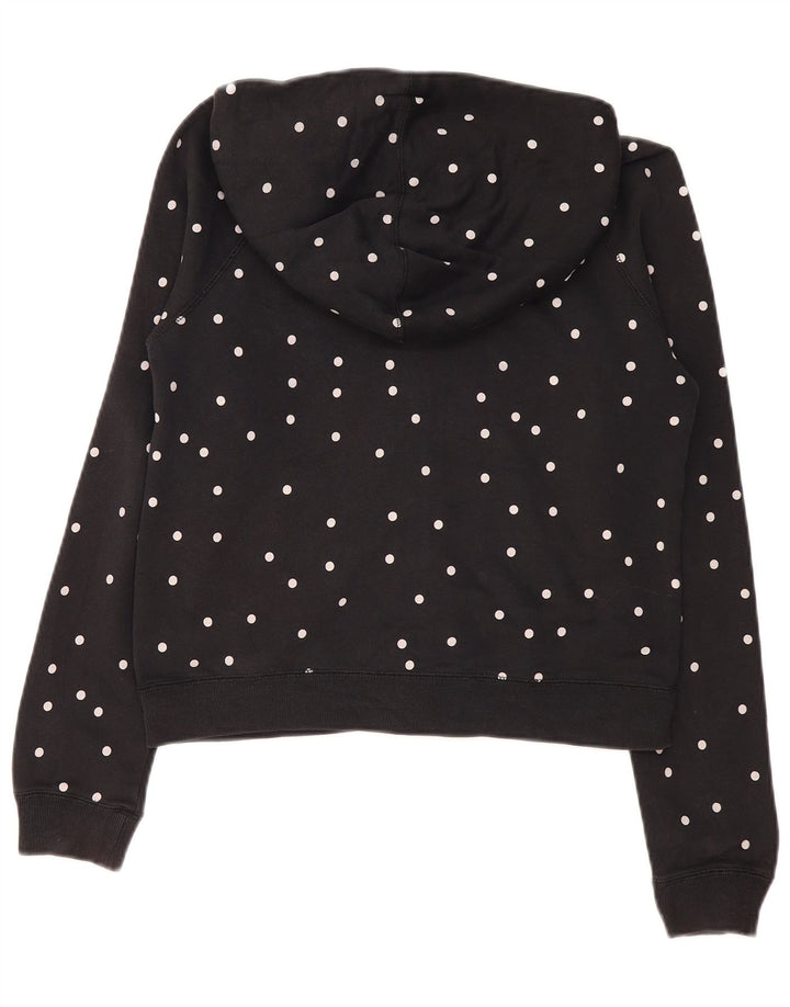 Felpa con cappuccio e zip da donna Nike UK 10 piccolo cotone a pois neri