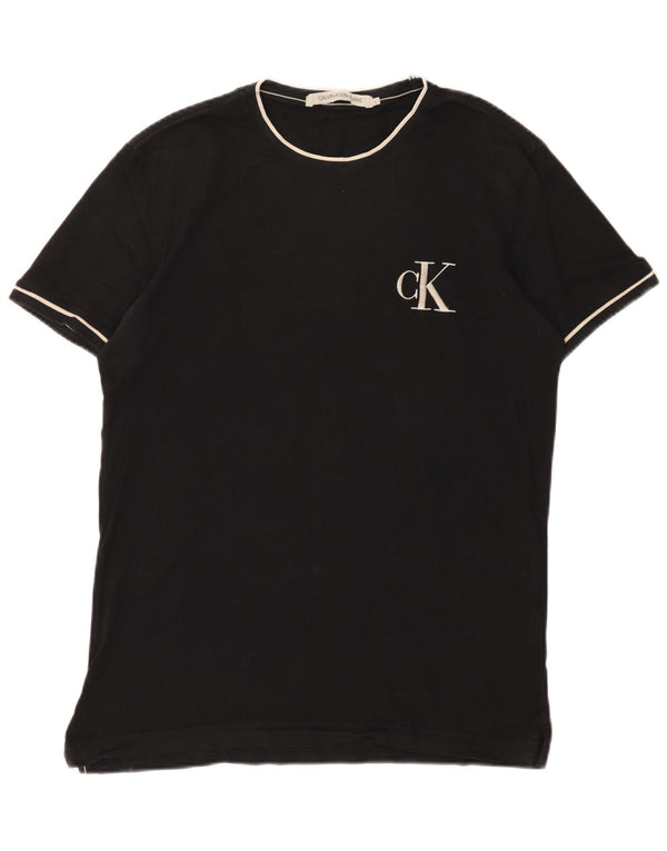 T-shirt da uomo Calvin Klein Jeans Top grande in cotone nero